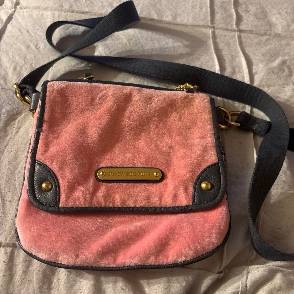Juicy Couture Coral and Charcoal Crossbody Bag